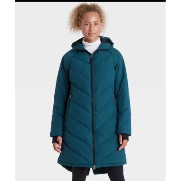all in motion Jackets & Blazers - Women's Mid-Length Puffer Jacket - All in Motion - Teal - Small